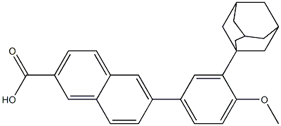 6-[3-(1-金刚烷基)-4-甲氧基苯基]-2-萘甲酸 结构式