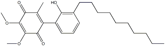 6-(10-羟葵基)-2,3-二甲氧基-5-甲基-1,4-苯醌 结构式
