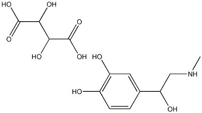 重酒石酸肾上腺素 结构式