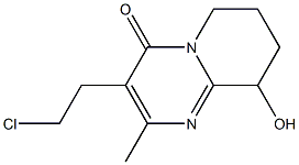 3-(2-氯乙基)-6,7,8,9-四氢-9-羟基-2-甲基-4H-吡啶并[1,2-A]嘧啶-4-酮 结构式
