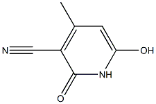6-羟基-3-氰基-4-甲基-2-吡啶酮 结构式
