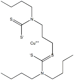 N,N-二正丁基二硫代氨基甲酸铜 结构式