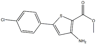 3-氨基-5-(4-氯苯基)噻吩-2-羧酸甲酯 结构式