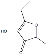 4-羟基-2-甲基-5-乙基-3(2H)-呋喃酮 结构式