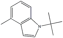 1-叔丁基-4-甲基吲哚 结构式