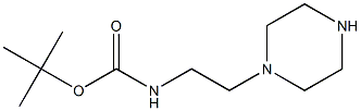 1-(2-N-BOC-氨乙基)-哌嗪 结构式