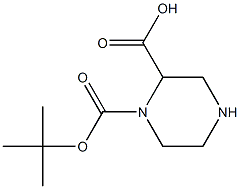 1-BOC-哌嗪-2-羧酸 结构式