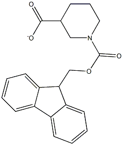 N-FMOC-哌啶-3-甲酸乙酯 结构式