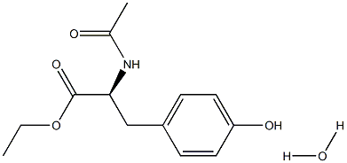 N-乙酰-L-酪氨酸乙酯一水 结构式