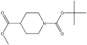 1-BOC-4-哌啶甲酸甲酯 结构式