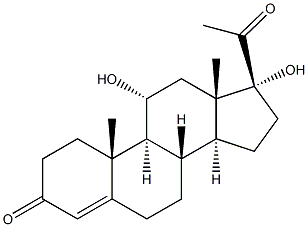 11A,17A-DIHYDROXY-PREGN-4-ENE-3.20-DIONE 结构式