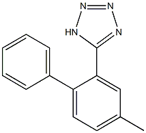 4-METHYLBIPHENYL-2-YL-TETRAZOLE 结构式