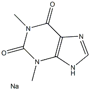 1,3-二甲基黄嘌呤,钠盐 结构式