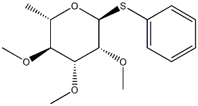 Phenyl2,3,4-tri-O-methyl-a-L-thiorhamnopyranoside 结构式