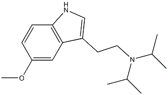 5-methoxy-3-N,N-diisopropylamino-ethylindole 结构式