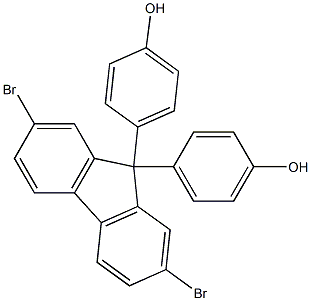 2,7-Dibromo-9,9-bis(4-hydroxyphenyl)fluorene 结构式