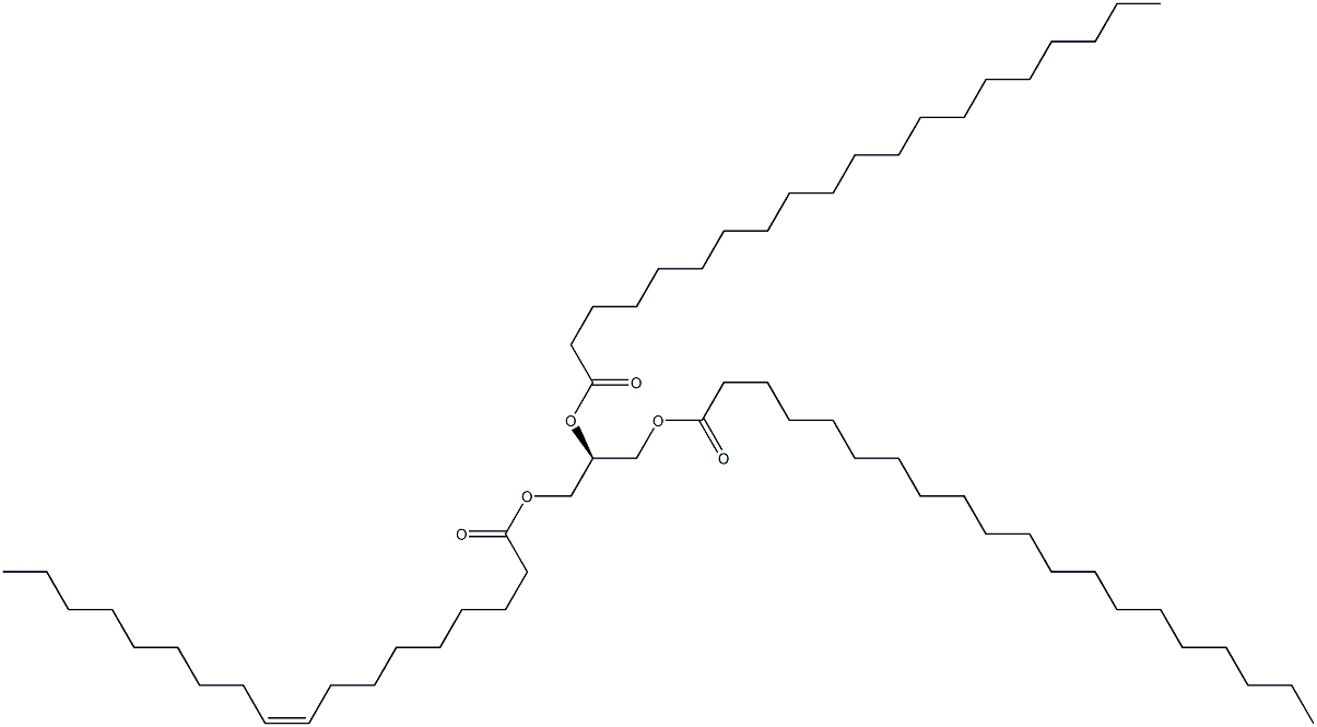 1-(9Z-octadecenoyl)-2,3-dieicosanoyl-sn-glycerol 结构式