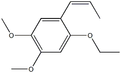 cis-4,5-Dimethoxy-2-ethoxy-beta-methylstyrene 结构式