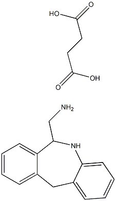 6-(AMINOMETHYL)-6,11-DIHYDRO-5H-DIBENZ(B.E) AZPINE SUCCINATE 结构式