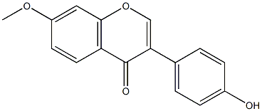 7-甲氧基-4'-羟基异黄酮 结构式