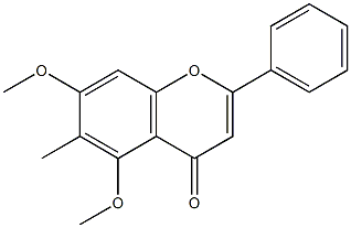 6-甲基-5,7-二甲氧基黄酮 结构式