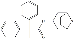 8-methyl-8-azabicyclo(3.2.1)octan-3-ol 2,2-diphenylpropionate 结构式