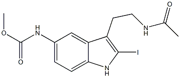 2-iodo-5-methoxycarbonylamino-N-acetyltryptamine 结构式