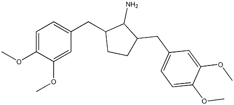 2,5-bis(3,4-dimethoxybenzyl)cyclopentylamine 结构式