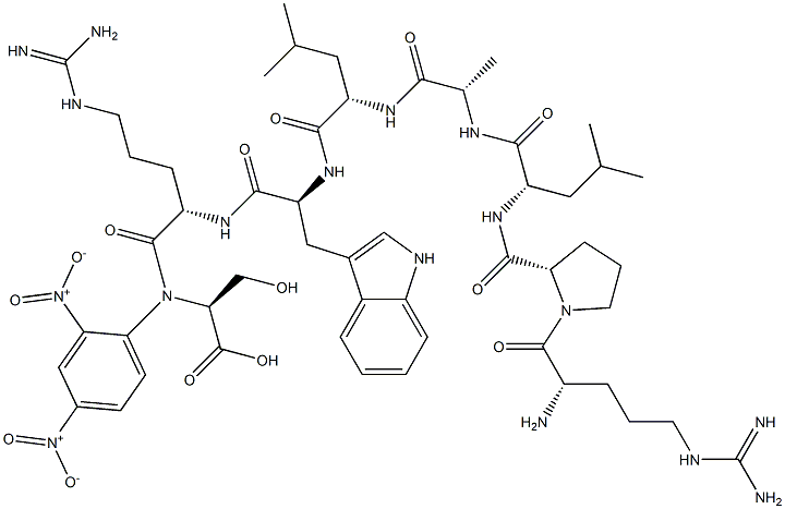 2,4-dinitrophenyl-arginyl-prolyl-leucyl-alanyl-leucyl-tryptophyl-arginyl-serine 结构式