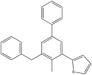 3-benzyl-5-phenyl-2-tolylthiophene 结构式