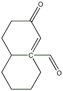 3-oxodecalin-4-ene-10-carboxaldehyde 结构式