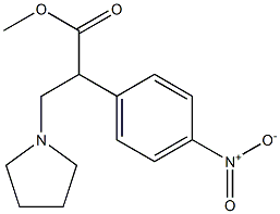 methyl alpha-(4-nitrophenyl)-beta-(1-pyrrolidinyl)propionate 结构式