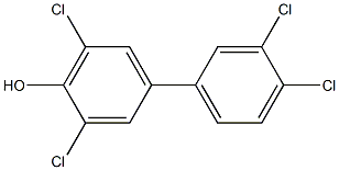 3,3',4',5-tetrachloro-4-hydroxybiphenyl 结构式