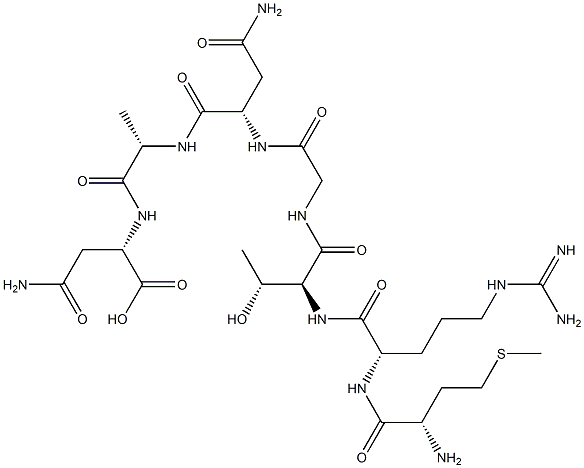 methionyl-arginyl-threonyl-glycyl-asparaginyl-alanyl-asparagine 结构式