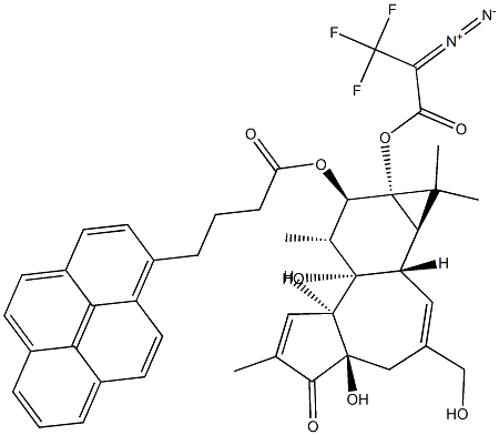 phorbol 12-pyrenebutyrate 13-(3,3,3-trifloro-2-diazopropioate) 结构式