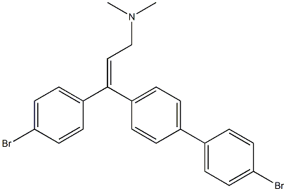 3-(4'-bromo-(1,1'-biphenyl)-4-yl)-3--(4-bromophenyl)-N,N-dimethyl-2-propen-1-amine 结构式