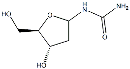 N-(2-deoxy-erythro-pentofuranosyl)urea 结构式