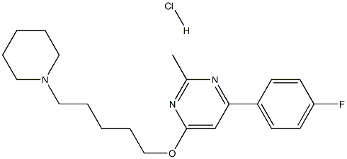 4-(4-fluorophenyl)-2-methyl-6-(5-piperidinopentyloxy)pyrimidine hydrochloride 结构式