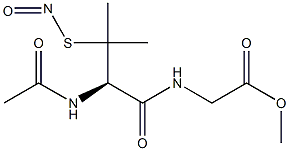 S-nitroso-N-acetylpenicillaminyl-glycine methyl ester 结构式