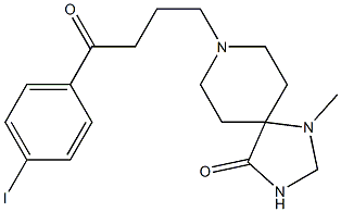 8-(3-(4-iodobenzoyl)propyl)-1-methyl-1,3,8-triazaspiro(4,5)decan-4-one 结构式