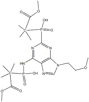 bis(pivaloyloxymethyl)-9-(2-phosphonylmethoxyethyl)adenine 结构式