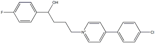 4-(4-chlorophenyl)-1-(4-(4-fluoro-phenyl))-4-hydroxybutylpyridinium 结构式