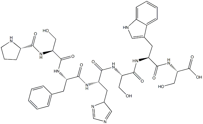 prolyl-seryl-phenylalanyl-histidyl-seryl-tryptophyl-serine 结构式