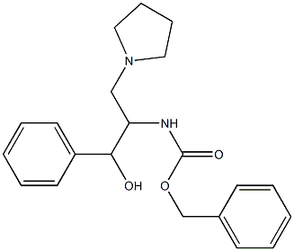 1-phenyl-2-benzyloxycarbonylamino-3-pyrrolidino-1-propanol 结构式