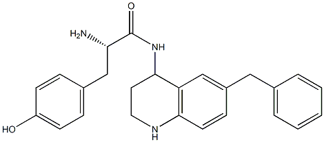 4-tyrosylamido-6-benzyl-1,2,3,4 tetrahydroquinoline 结构式