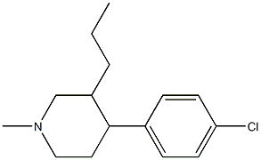 4-(4-chlorophenyl)-1-methyl-3-n-propylpiperidine 结构式