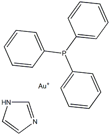 imidazole(triphenylphosphine)gold(I) 结构式