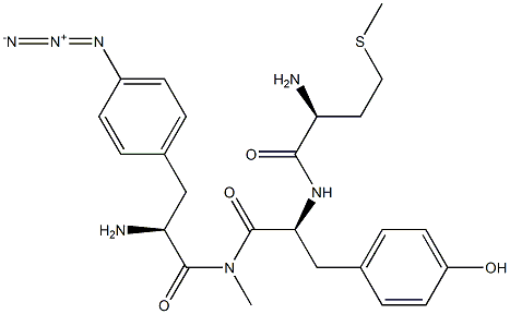 methylmethionyl-tyrosyl-4-azido-phenylalanine amide 结构式