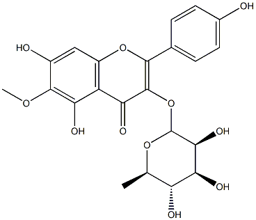 6-methoxykaempferol 3-O-rhamnoside 结构式