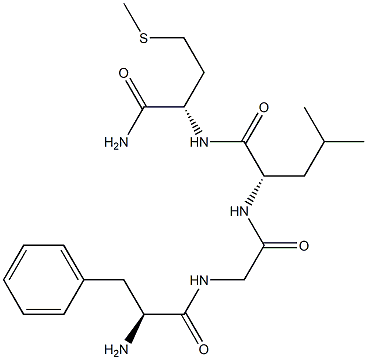 phenylalanyl-glycyl-leucyl-methioninamide 结构式